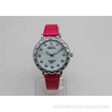 Zinc alloy quartz ladies watch Japan PC21S movement and bat
